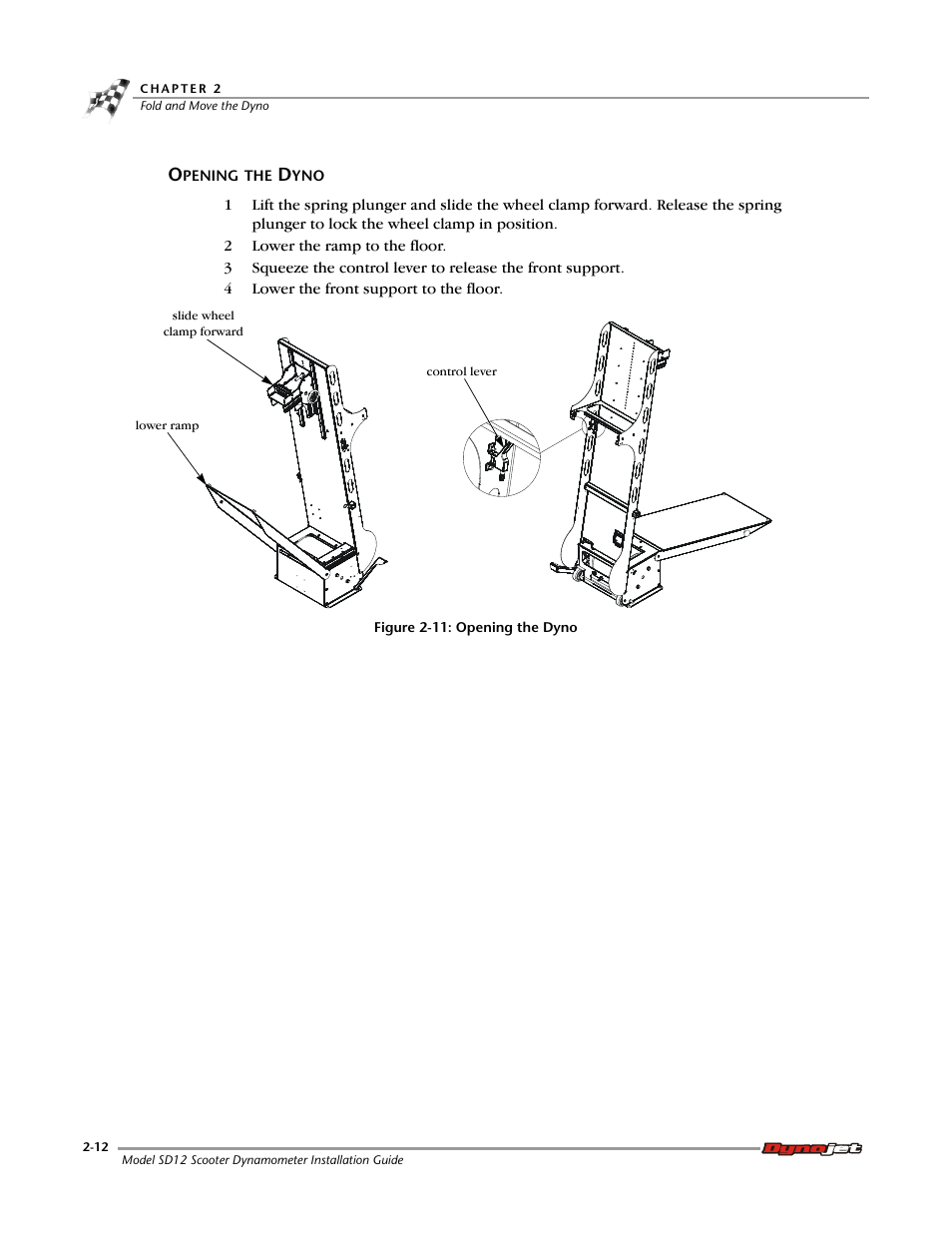 Opening the dyno | Dynojet Scooter Dyno SD-12 Manual User Manual | Page 28 / 44