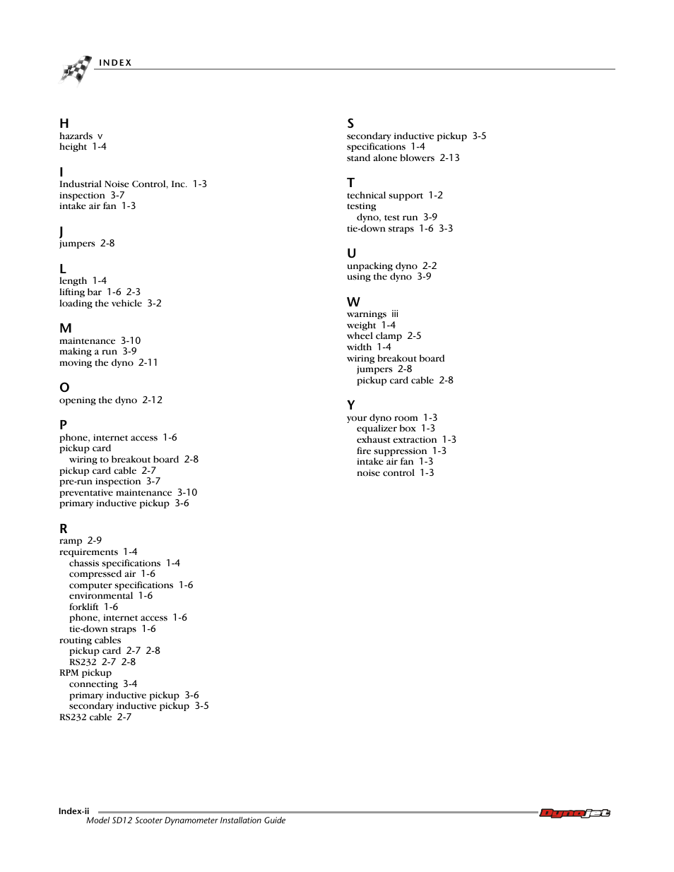 Dynojet Scooter Dyno SD-12 Manual User Manual | Page 44 / 44