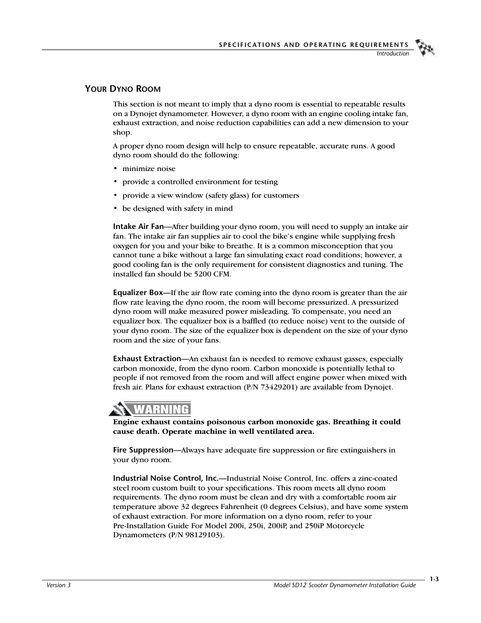 Your dyno room | Dynojet Scooter Dyno SD-12 Installation Guide User Manual | Page 11 / 44