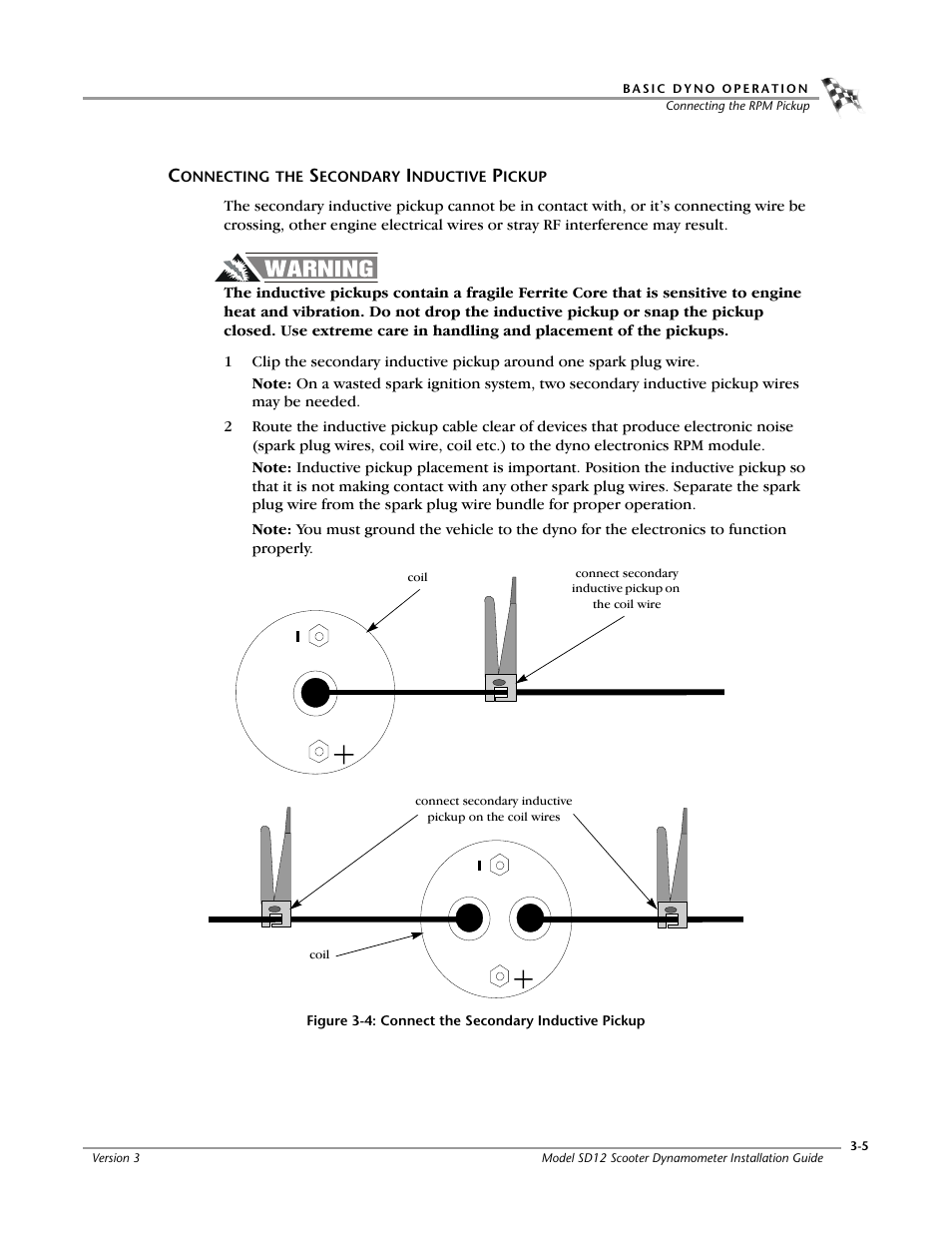 Connecting the secondary inductive pickup | Dynojet Scooter Dyno SD-12 Installation Guide User Manual | Page 35 / 44