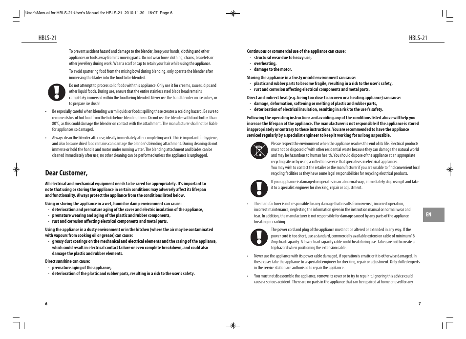 Dear customer, Hbls-21 | Dyras HBLS-21 User Manual | Page 4 / 29
