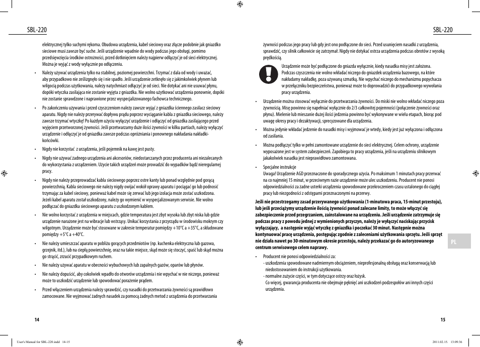 Sbl-220 | Dyras SBL-220 User Manual | Page 8 / 27