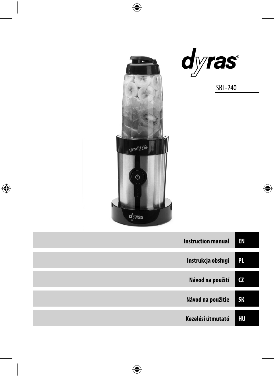 Sbl-240 | Dyras SBL-240 User Manual | Page 3 / 53