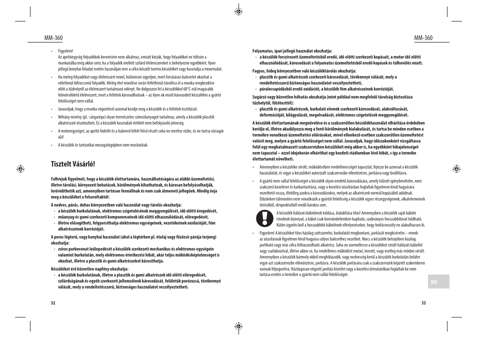 Tisztelt vásárló, Mm-360 | Dyras MM-360 User Manual | Page 27 / 31