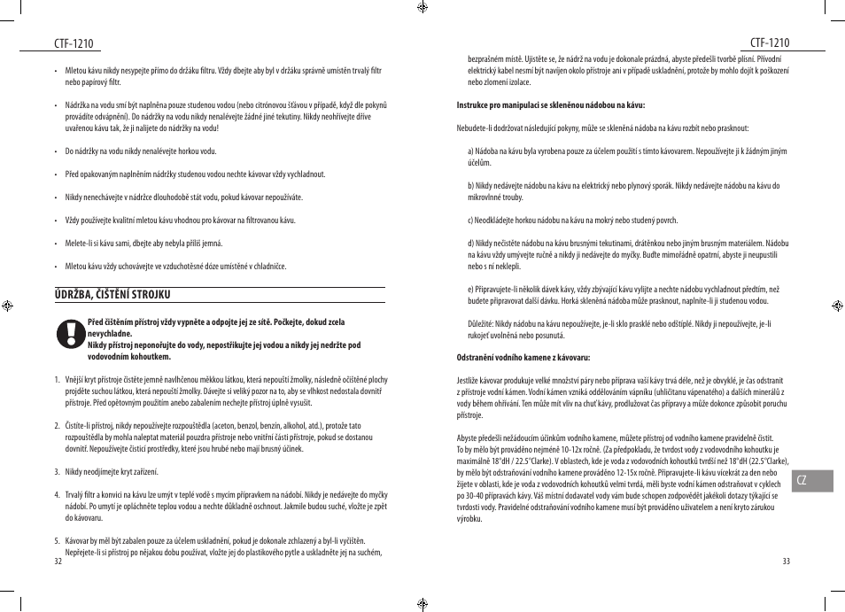 Ctf-1210, Ctf-1210 cz | Dyras CTF-1210 User Manual | Page 17 / 29
