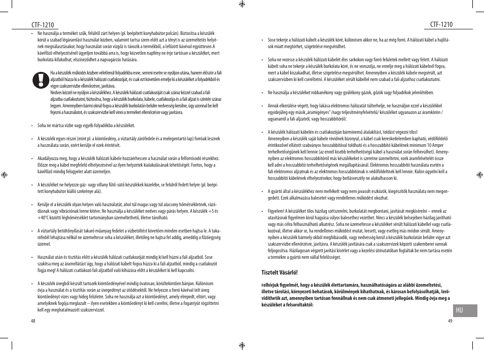 Ctf-1210, Ctf-1210 hu | Dyras CTF-1210 User Manual | Page 25 / 29
