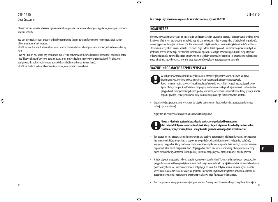 Dyras CTF-1210 User Manual | Page 8 / 29
