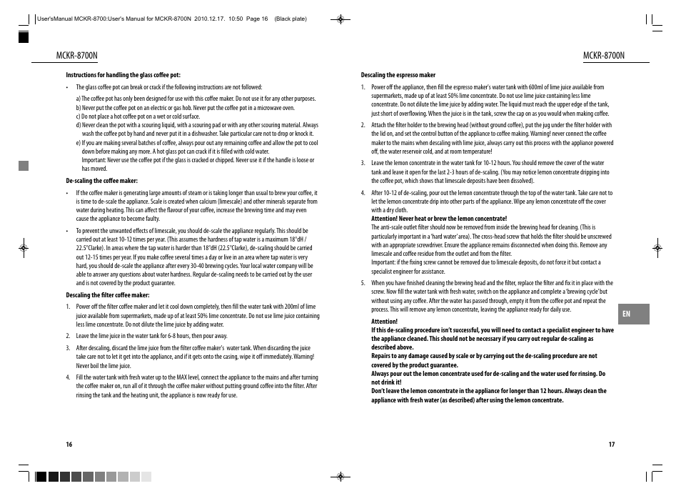 Mckr-8700n | Dyras MCKR-8700N User Manual | Page 9 / 43