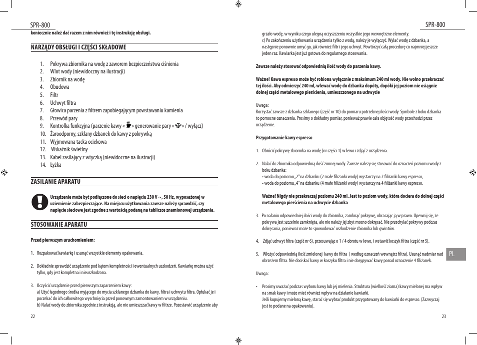 Dyras SPR-800 User Manual | Page 12 / 37