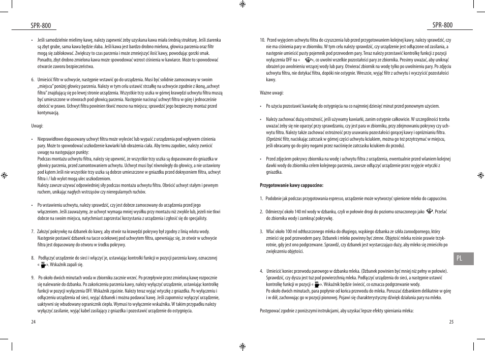 Spr-800, Spr-800 pl | Dyras SPR-800 User Manual | Page 13 / 37