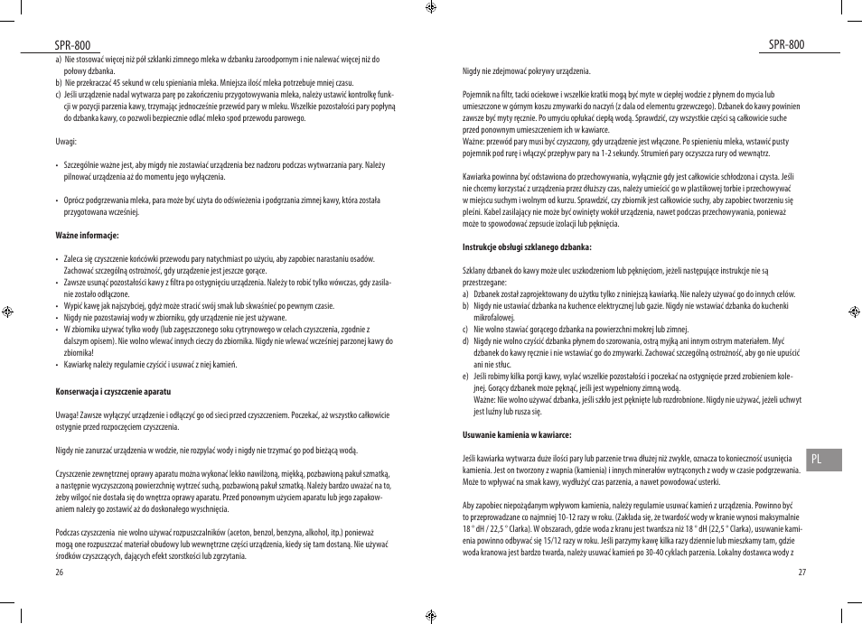 Spr-800, Spr-800 pl | Dyras SPR-800 User Manual | Page 14 / 37
