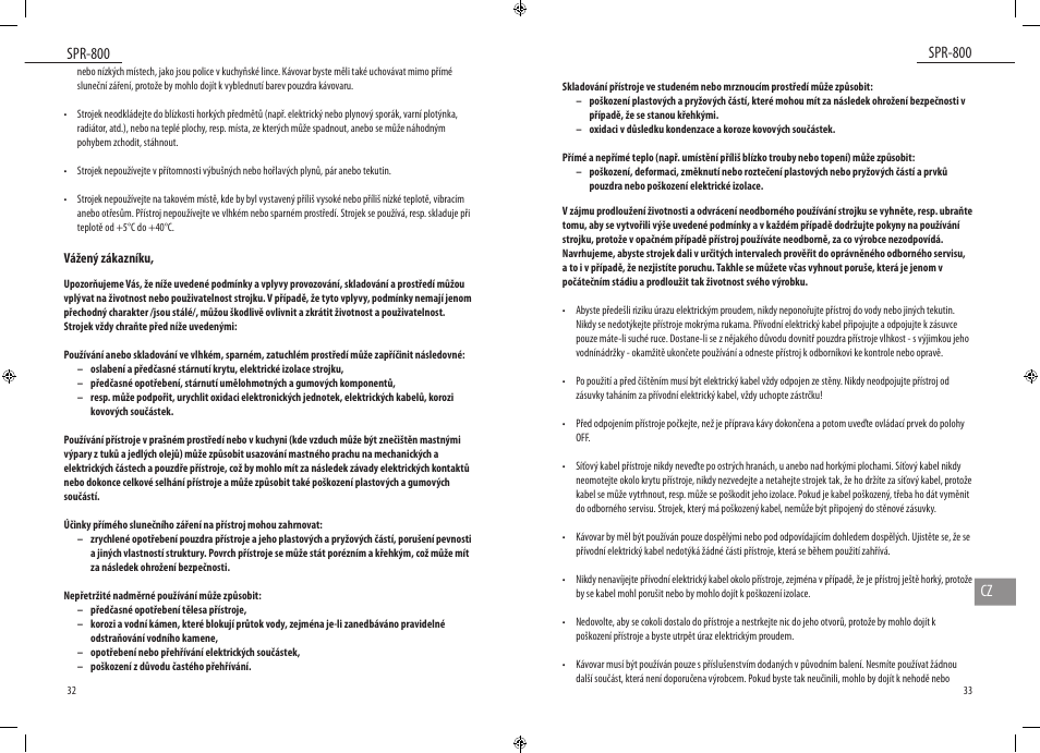 Spr-800, Spr-800 cz | Dyras SPR-800 User Manual | Page 17 / 37