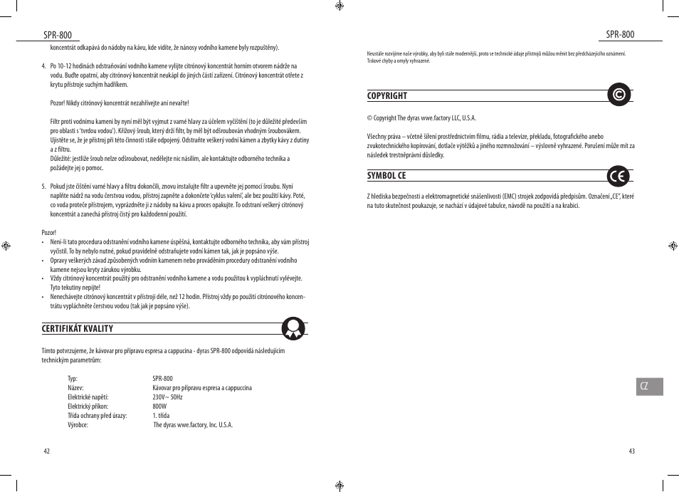 Dyras SPR-800 User Manual | Page 22 / 37
