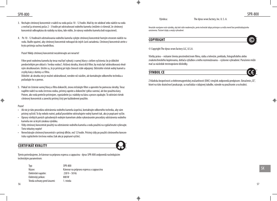 Dyras SPR-800 User Manual | Page 29 / 37