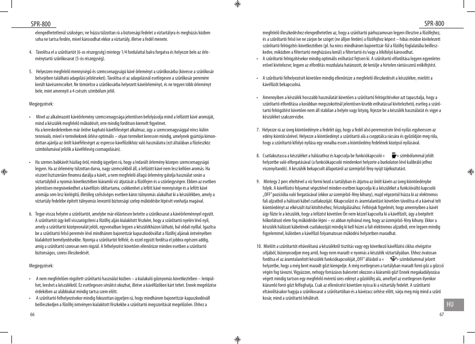 Spr-800, Spr-800 hu | Dyras SPR-800 User Manual | Page 34 / 37