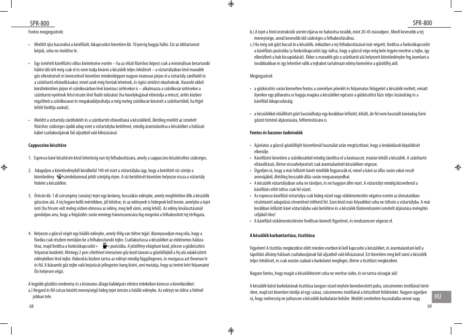 Spr-800, Spr-800 hu | Dyras SPR-800 User Manual | Page 35 / 37