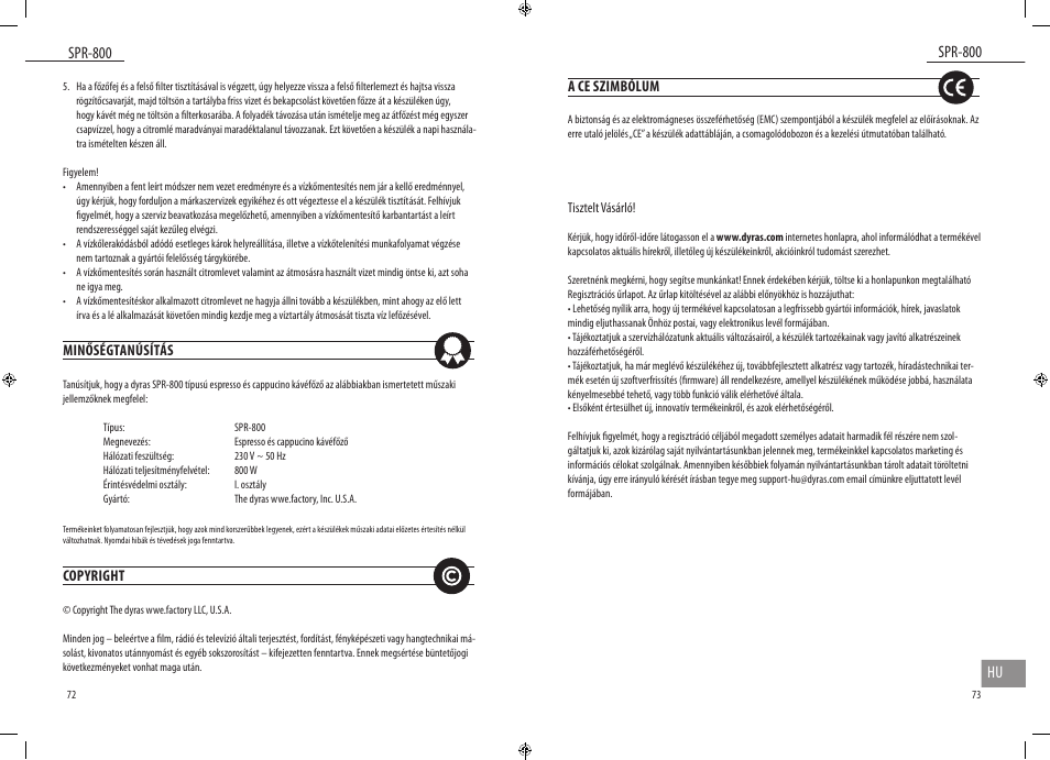 Dyras SPR-800 User Manual | Page 37 / 37