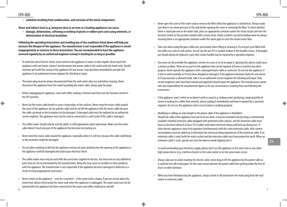 Dyras SPR-800 User Manual | Page 4 / 37