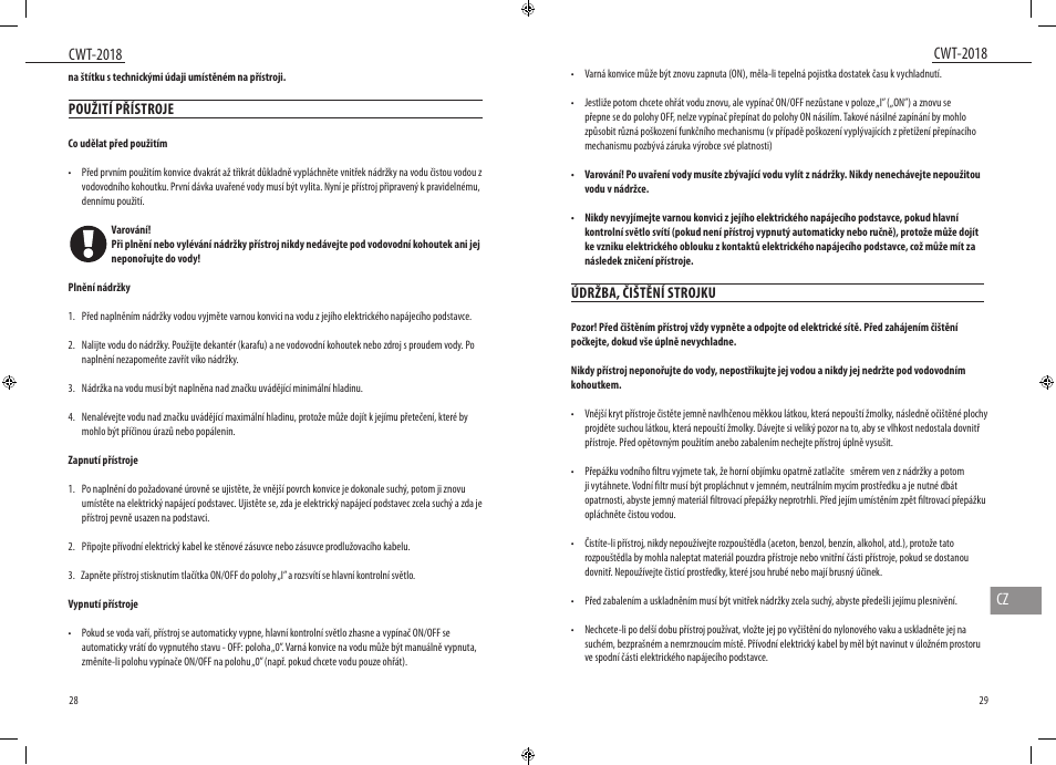 Cwt-2018, Cwt-2018 cz | Dyras CWT-2018 User Manual | Page 15 / 27
