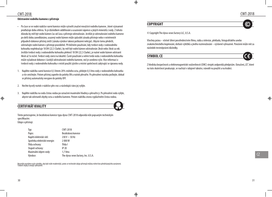 Dyras CWT-2018 User Manual | Page 16 / 27