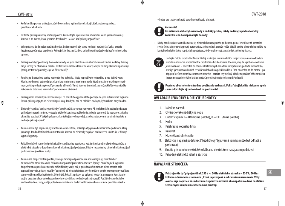 Cwt-2018, Cwt-2018 sk | Dyras CWT-2018 User Manual | Page 19 / 27