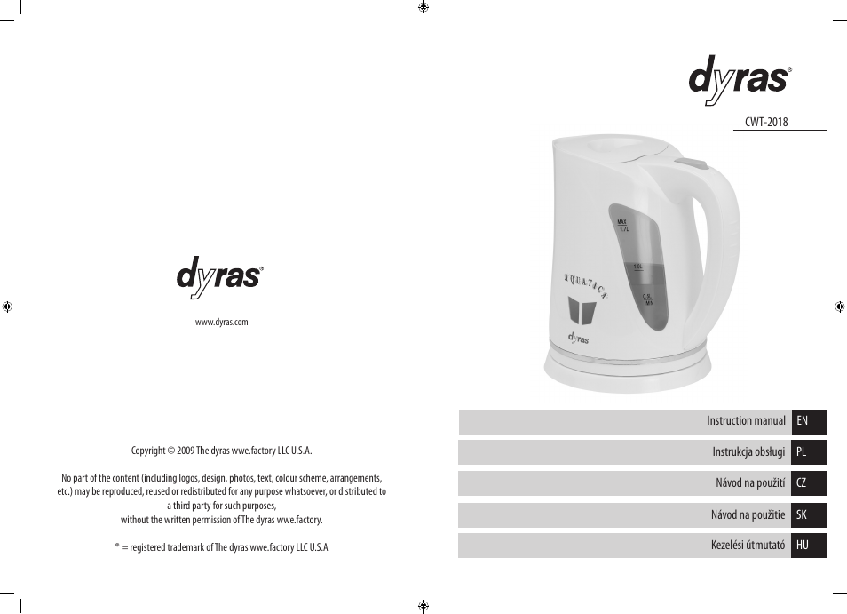 Dyras CWT-2018 User Manual | Page 2 / 27