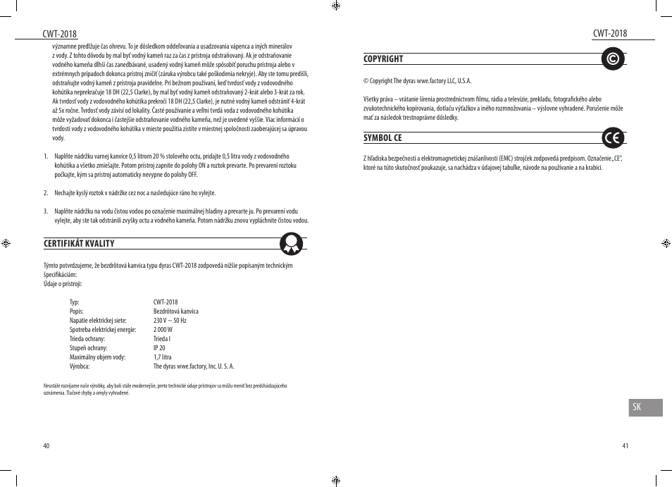 Dyras CWT-2018 User Manual | Page 21 / 27