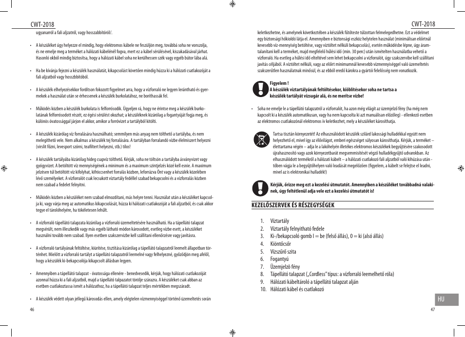 Cwt-2018, Cwt-2018 hu | Dyras CWT-2018 User Manual | Page 24 / 27