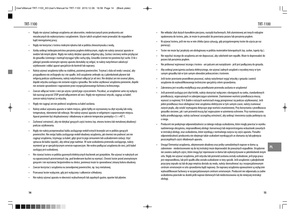 Trt-1100 | Dyras TRT-1100 User Manual | Page 8 / 27
