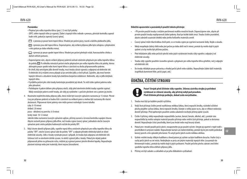 Údržba, čištění strojku, Rvn-620 | Dyras RVN-620 User Manual | Page 17 / 29