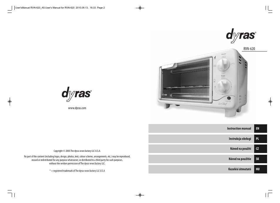 Dyras RVN-620 User Manual | Page 2 / 29
