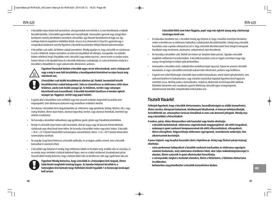 Tisztelt vásárló, Rvn-620 | Dyras RVN-620 User Manual | Page 24 / 29