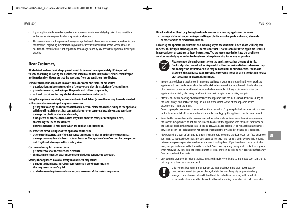 Dear customer, Rvn-620 | Dyras RVN-620 User Manual | Page 4 / 29