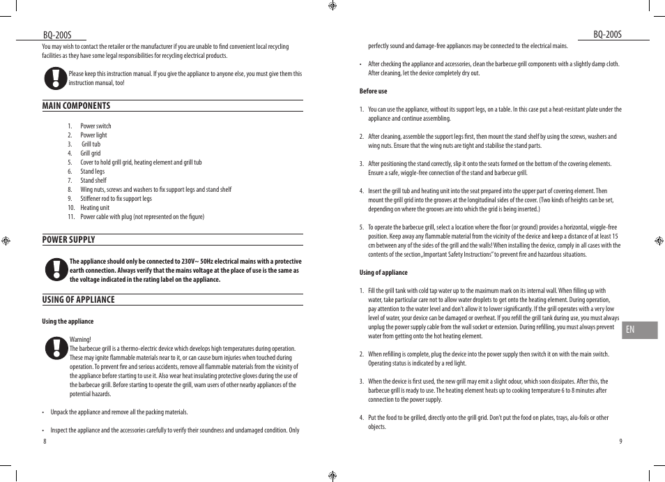 Dyras BQ-200S User Manual | Page 5 / 27