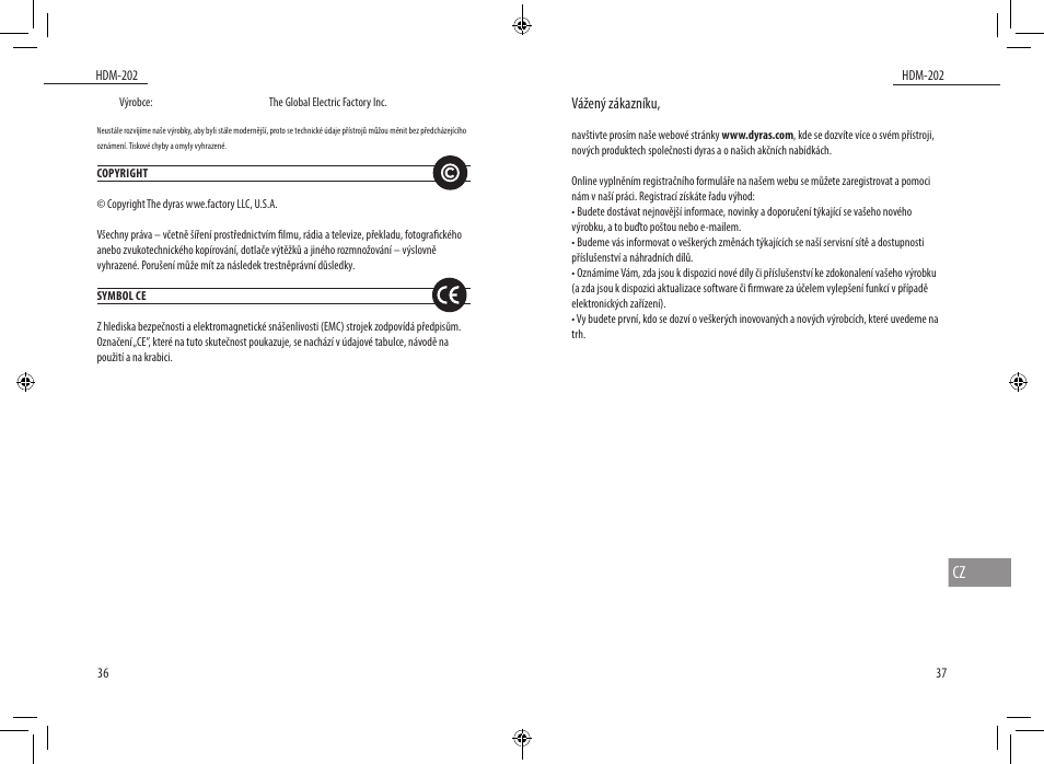 Dyras HDM-202 User Manual | Page 19 / 31