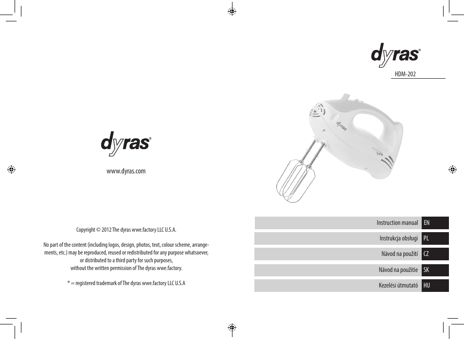 Dyras HDM-202 User Manual | Page 2 / 31