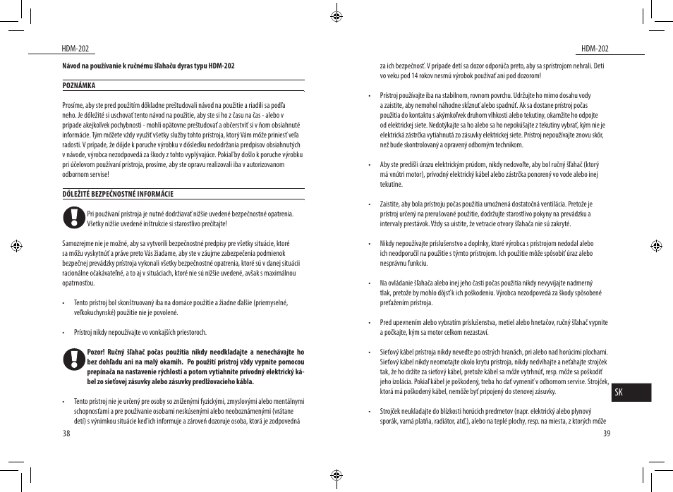 Dyras HDM-202 User Manual | Page 20 / 31