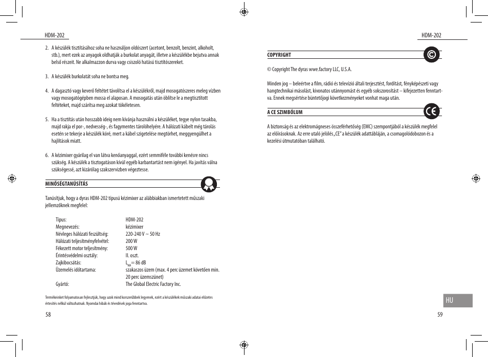 Dyras HDM-202 User Manual | Page 30 / 31