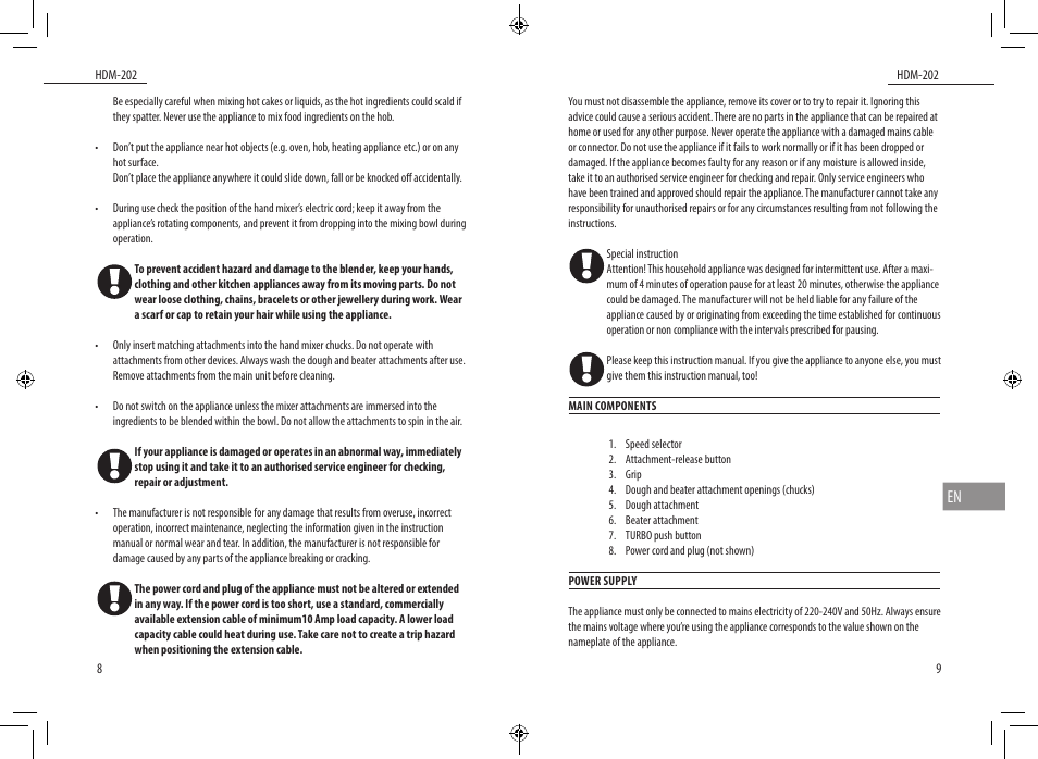 Dyras HDM-202 User Manual | Page 5 / 31