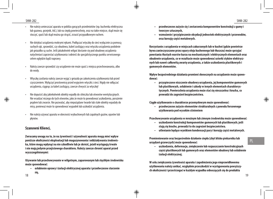 Dyras SHM-282 User Manual | Page 10 / 35