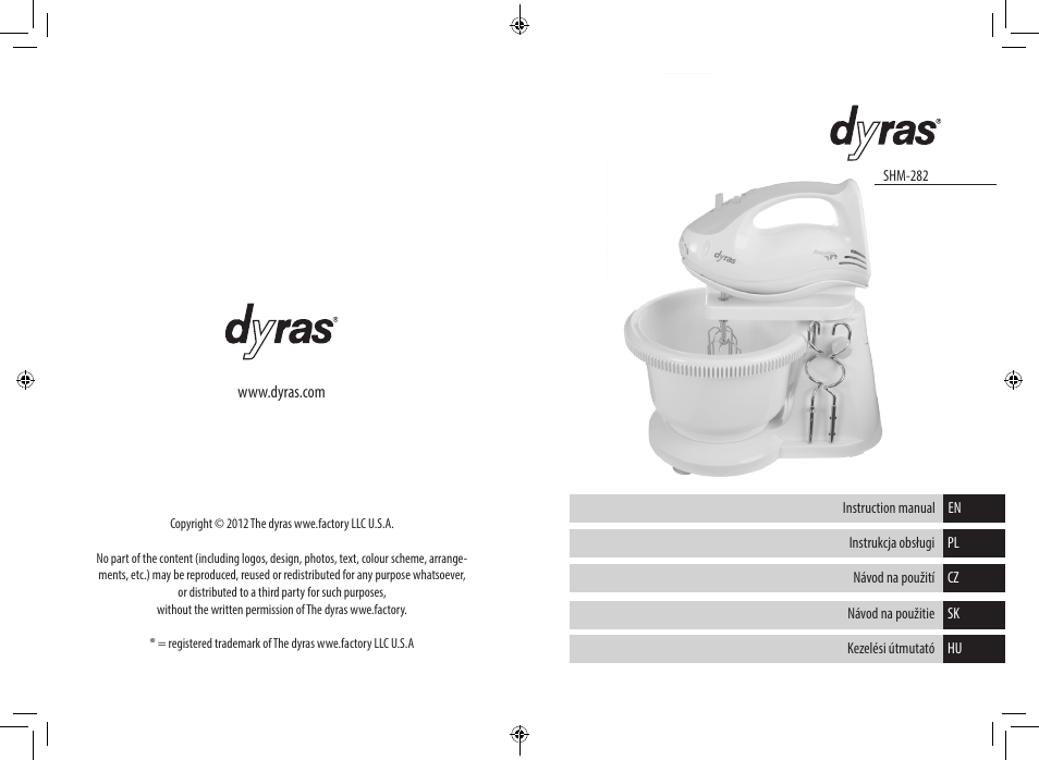 Dyras SHM-282 User Manual | Page 2 / 35