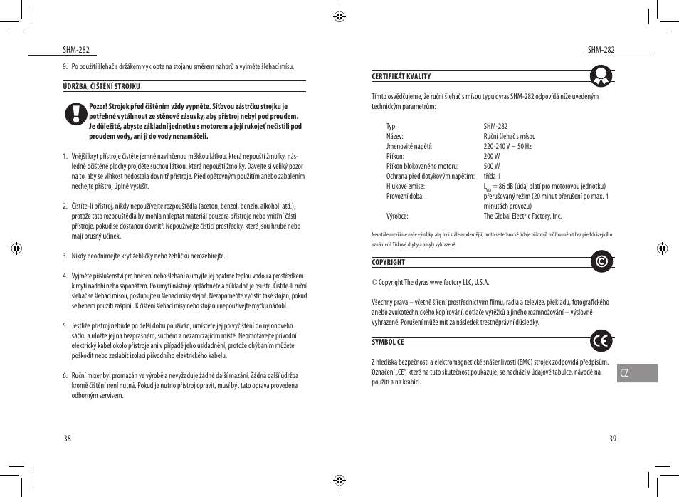 Dyras SHM-282 User Manual | Page 20 / 35