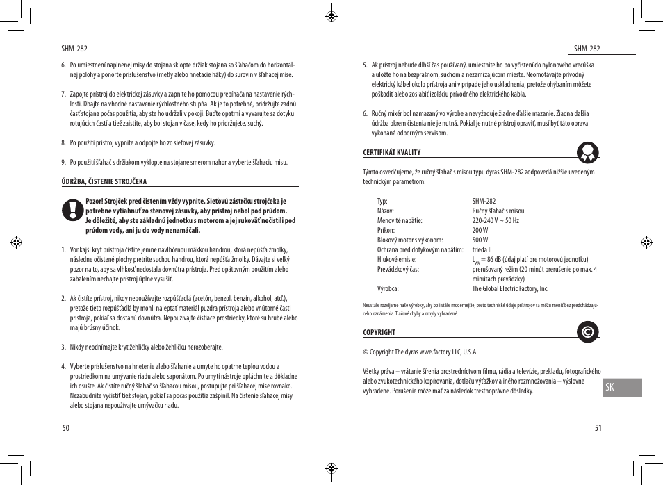 Dyras SHM-282 User Manual | Page 26 / 35