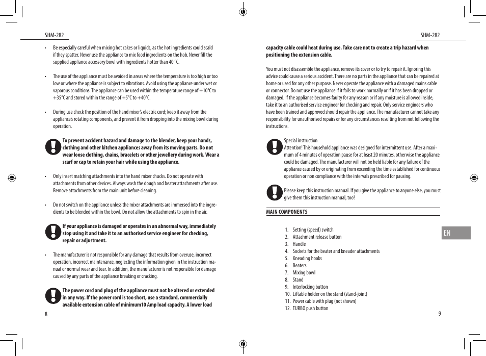 Dyras SHM-282 User Manual | Page 5 / 35