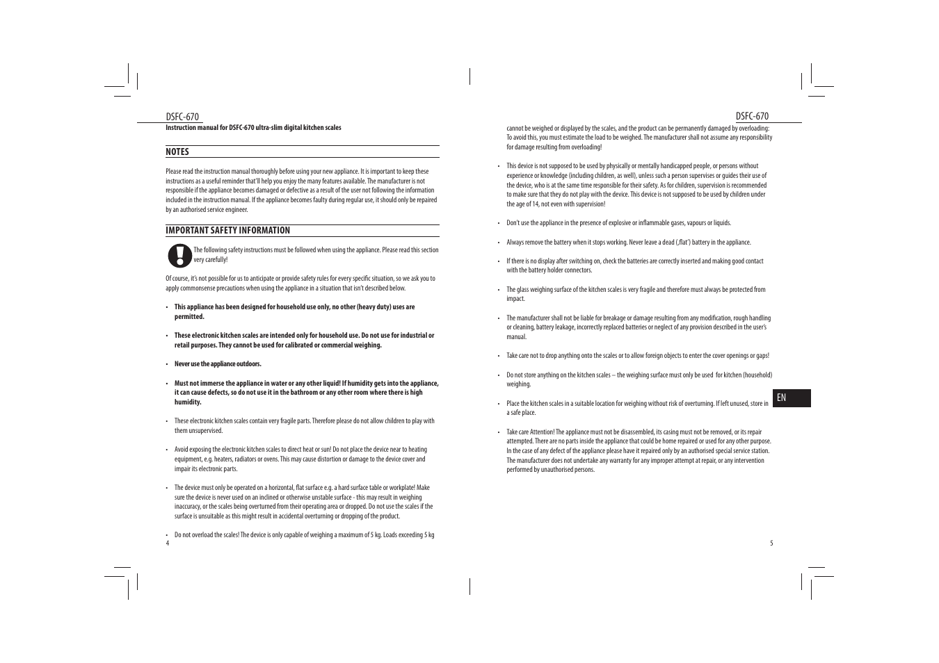 Dyras DSFC-670 User Manual | Page 3 / 27