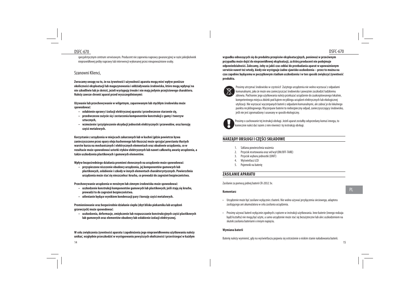 Dyras DSFC-670 User Manual | Page 8 / 27