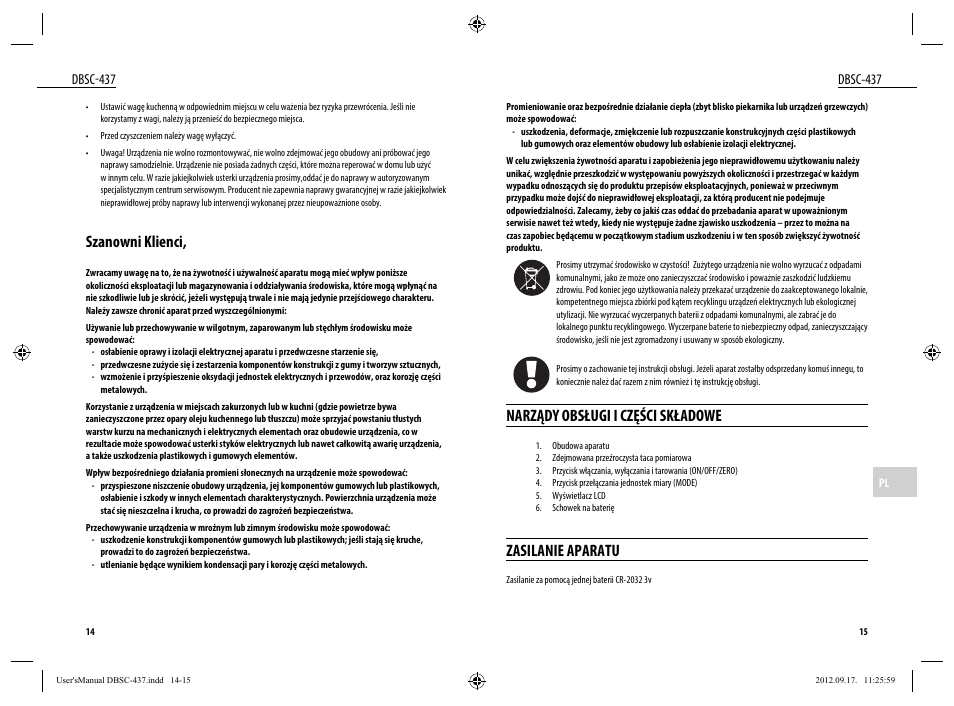 Narządy obsługi i części składowe, Zasilanie aparatu, Szanowni klienci | Dbsc-437 | Dyras DBSC-437 User Manual | Page 8 / 23