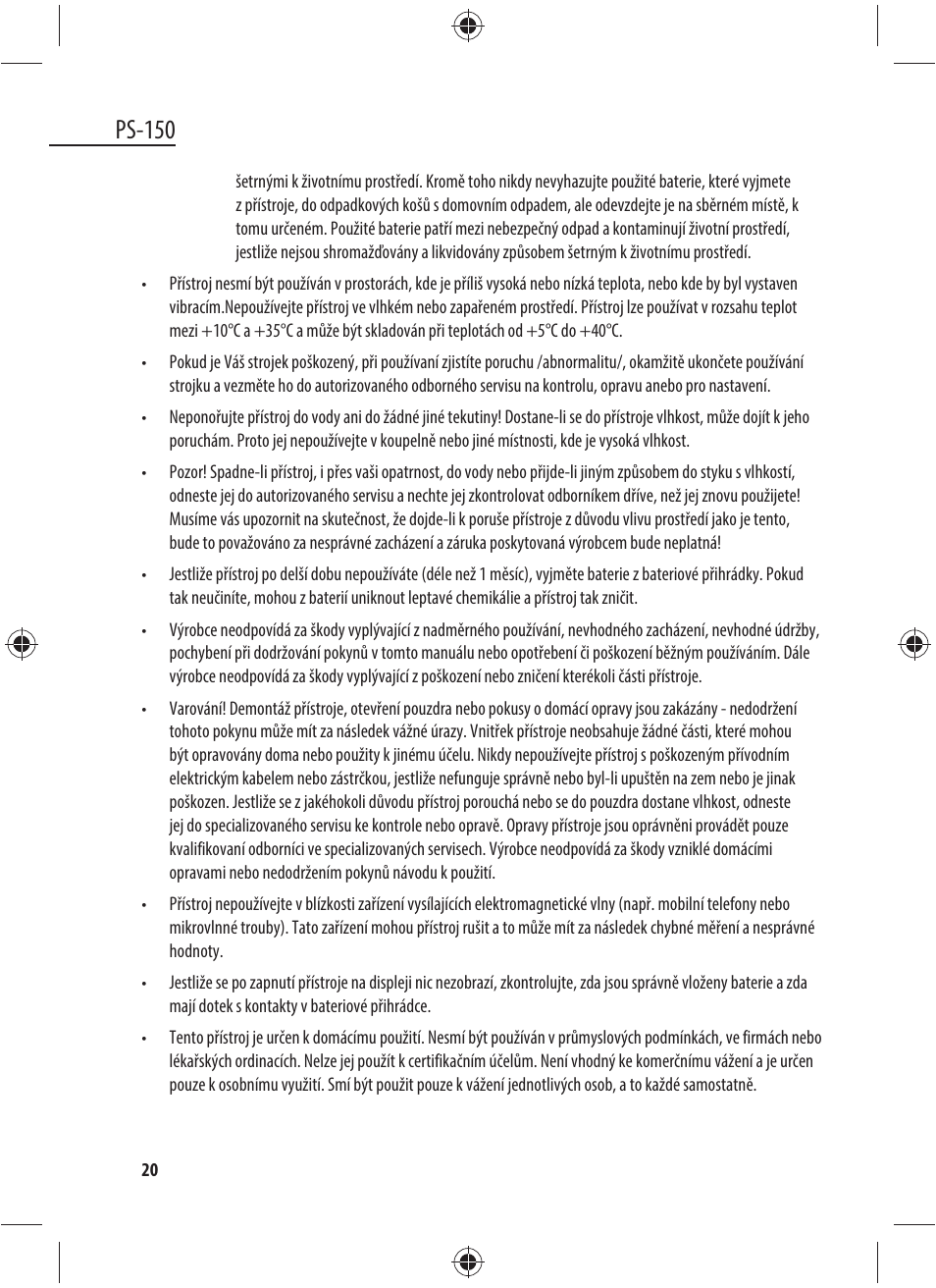 Ps-150 | Dyras PS-150 User Manual | Page 20 / 41