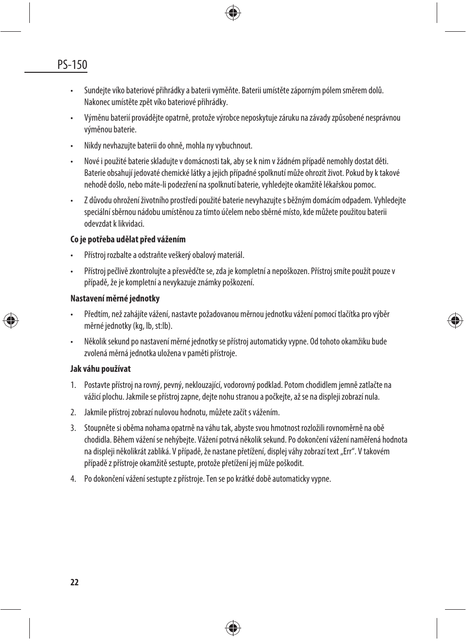 Ps-150 | Dyras PS-150 User Manual | Page 22 / 41