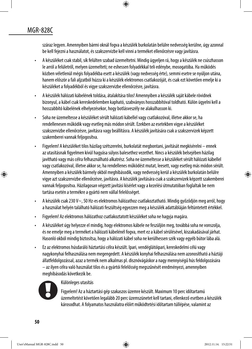 Mgr-828c | Dyras MGR-828C User Manual | Page 50 / 57